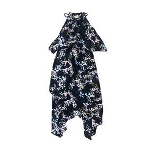 Jessica Simpson Floral Assymetrical Midi Halter Maternity/Nursing Dress, Size XS